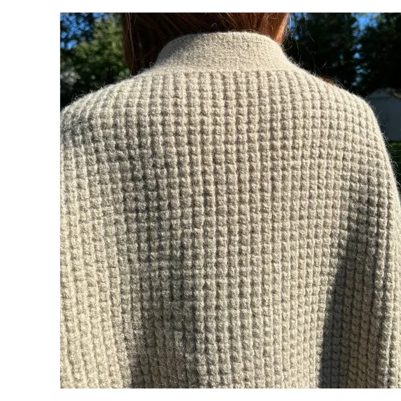 Lauren Manoogian Waffle Cardigan Sweater & Pant Sz 3 Large Set Alpaca Willow